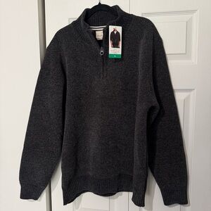 Weatherproof Vintage Chenille 1/4 Zip Sweater, Gray, Men’s Size XLarge